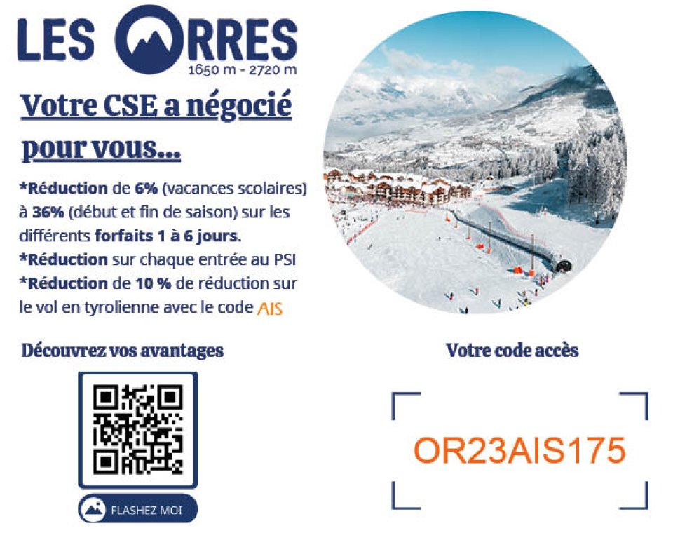 code promo les Orres