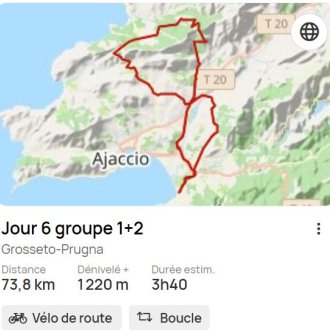 séjour corse du 17 au 24 octobre